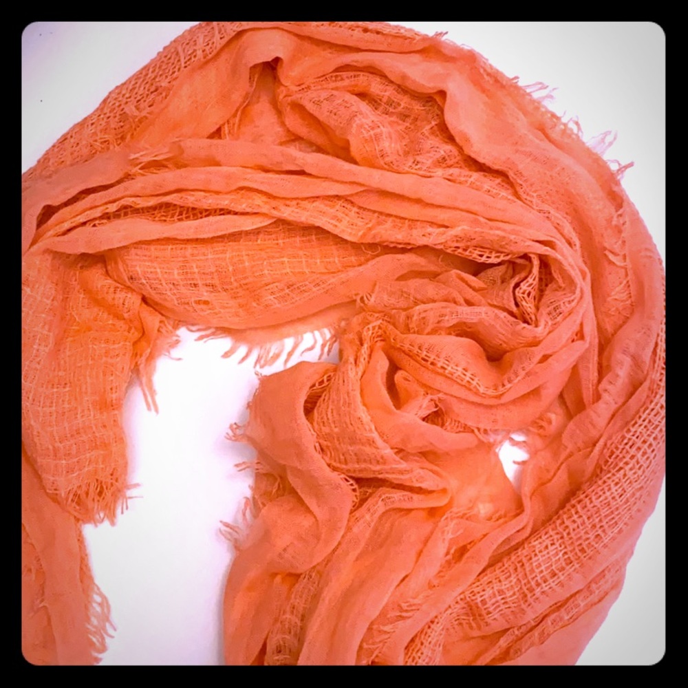 Pretty, light, peach scarf/chal